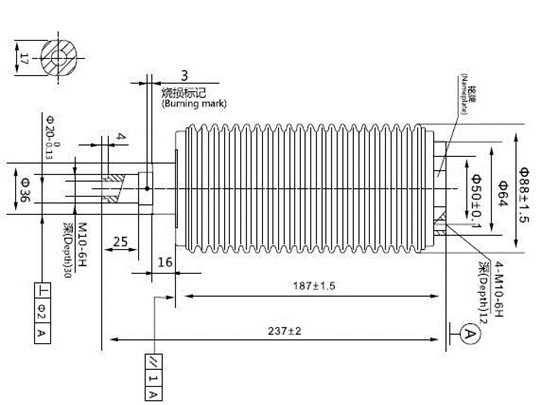 MTD-12-1250-25 Vacuum interrupter 12 kV